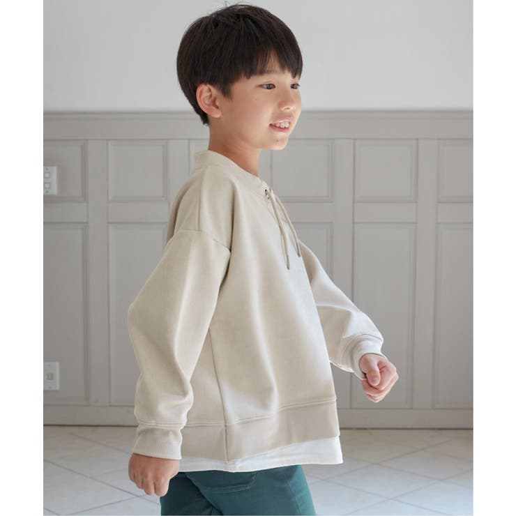 【洗濯機で洗える 親子コーデ】GOKU楽フェイクスエードルーイカラーレイヤードプ… | ikka  | 詳細画像8 