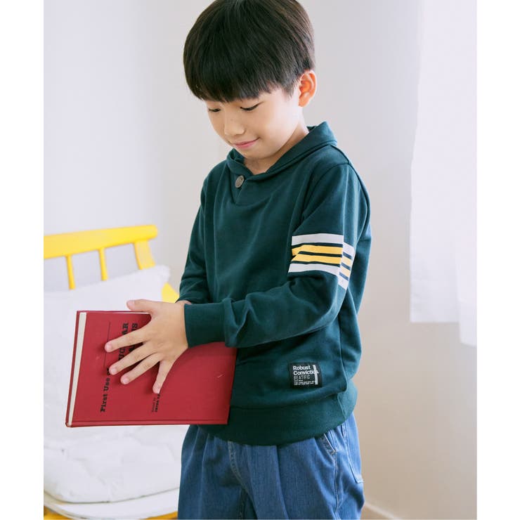 コンチョボタンショール襟トレーナー（120~160cm） | ikka  | 詳細画像13 