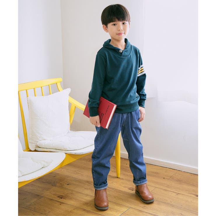 コンチョボタンショール襟トレーナー（120~160cm） | ikka  | 詳細画像14 