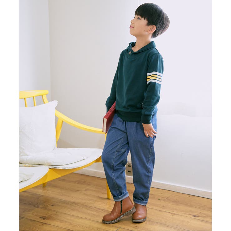 コンチョボタンショール襟トレーナー（120~160cm） | ikka  | 詳細画像15 