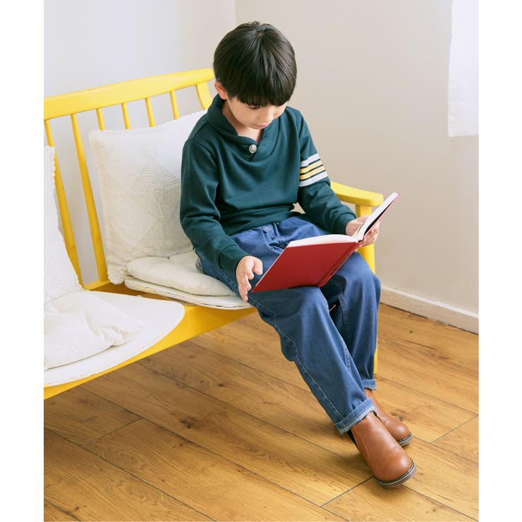 コンチョボタンショール襟トレーナー（120~160cm） | ikka  | 詳細画像16 