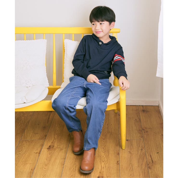 コンチョボタンショール襟トレーナー（120~160cm） | ikka  | 詳細画像4 