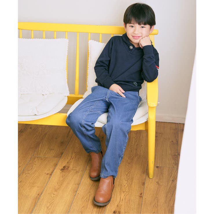 コンチョボタンショール襟トレーナー（120~160cm） | ikka  | 詳細画像5 