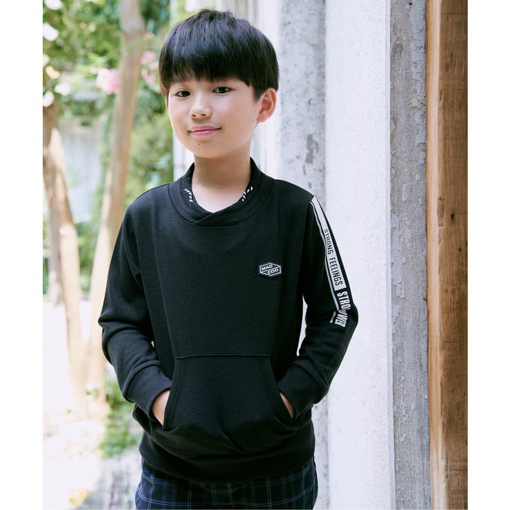 ミニハイネック袖ロゴトレーナー（120~160cm） | ikka  | 詳細画像2 