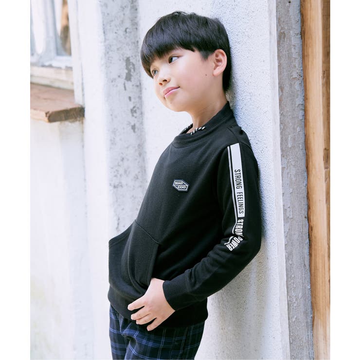 ミニハイネック袖ロゴトレーナー（120~160cm） | ikka  | 詳細画像3 