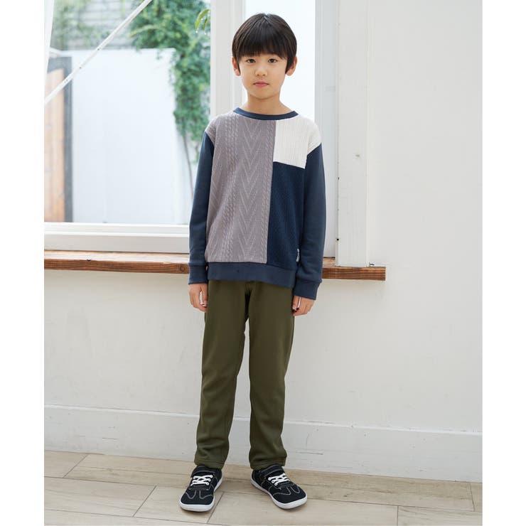 ニットソーブロックストレーナー（120~160cm）  | ikka  | 詳細画像2 