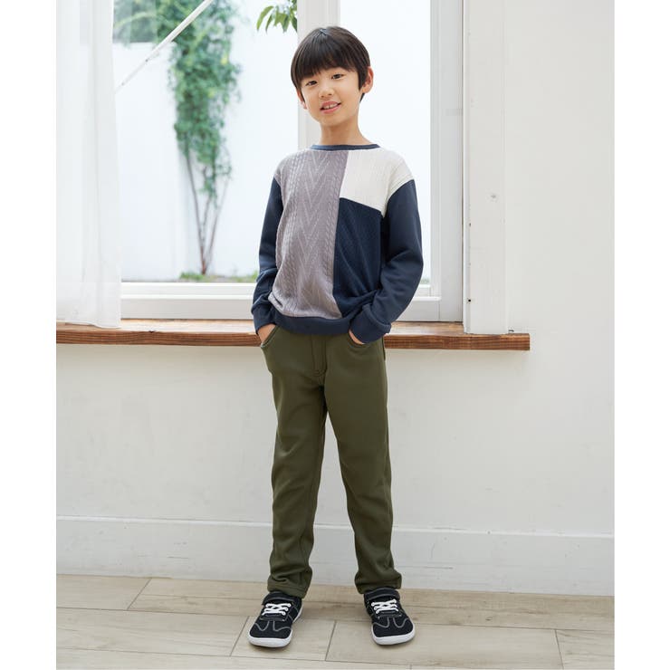 ニットソーブロックストレーナー（120~160cm）  | ikka  | 詳細画像4 