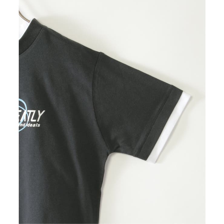 ダブルネック袖レイヤードロゴTシャツ（120~160cm）  | ikka  | 詳細画像3 