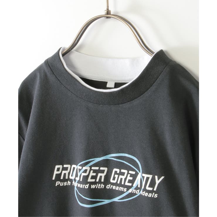 ダブルネック袖レイヤードロゴTシャツ（120~160cm）  | ikka  | 詳細画像5 