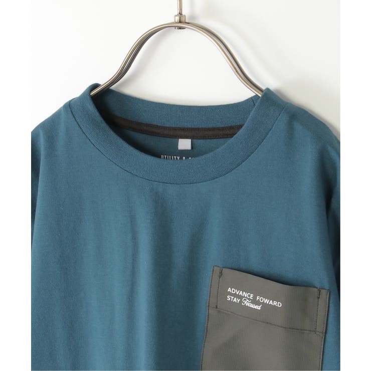 【親子コーデ】異素材ポケロゴプリントT（120~160cm） | ikka  | 詳細画像11 