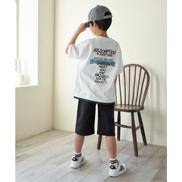 裾レイヤープリントアソートTシャツ(120~160cm)[品番 裾レイヤープリントアソートTシャツ(120~160cm)[品番