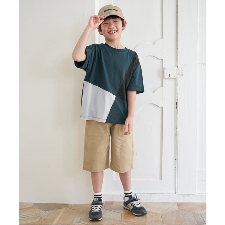 【親子コーデ】斜め切り替えブロックスT（120~160cm） | ikka  | 詳細画像6 