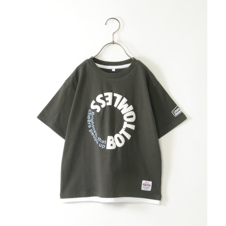 ダークグレー | 裾レイヤープリントアソートTシャツ 2（120~160cm） | ikka 