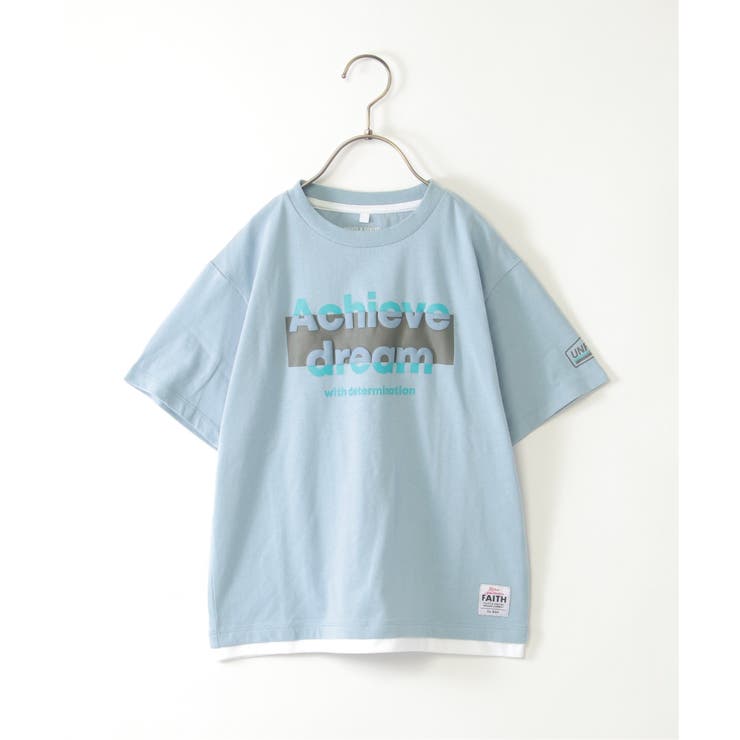 サックスブルー | 裾レイヤープリントアソートTシャツ 2（120~160cm） | ikka 
