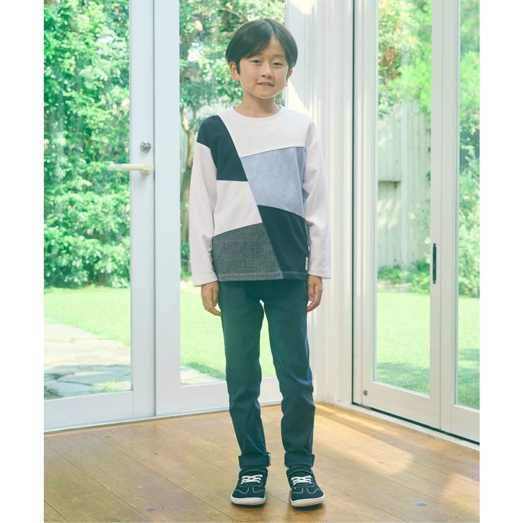 【親子コーデ】フェイクスエードブロックスロンT（120~160cm） | ikka  | 詳細画像2 