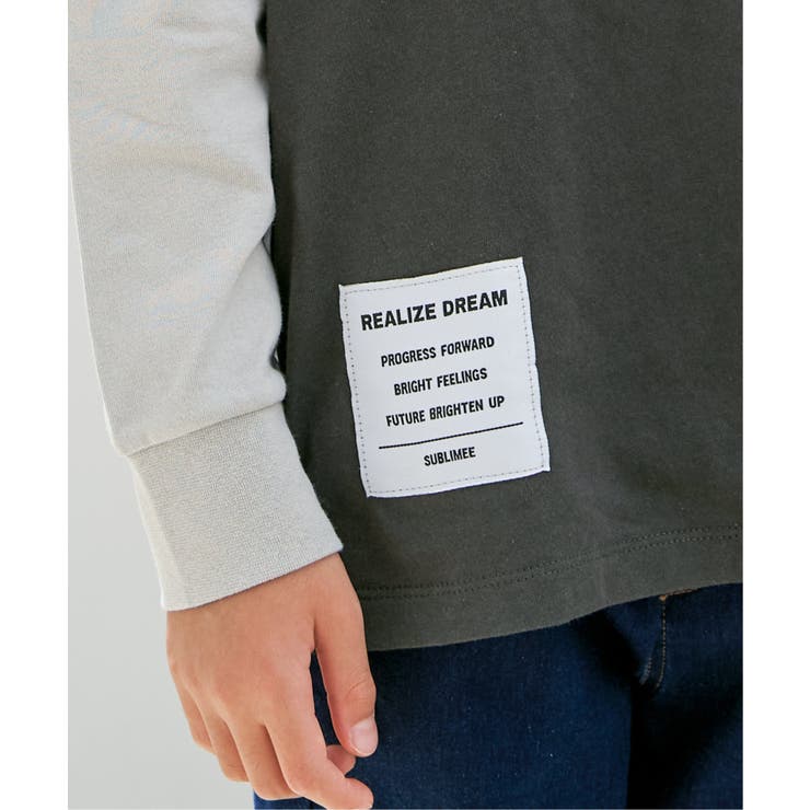 袖レイヤードロゴプリントロンT（120~160cm） | ikka  | 詳細画像6 