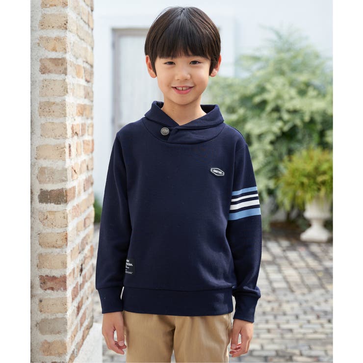 コンチョボタンショール襟トレーナー（120~160cm） | ikka  | 詳細画像7 