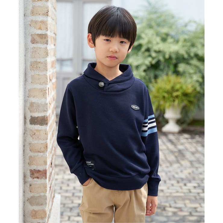 コンチョボタンショール襟トレーナー（120~160cm） | ikka  | 詳細画像8 