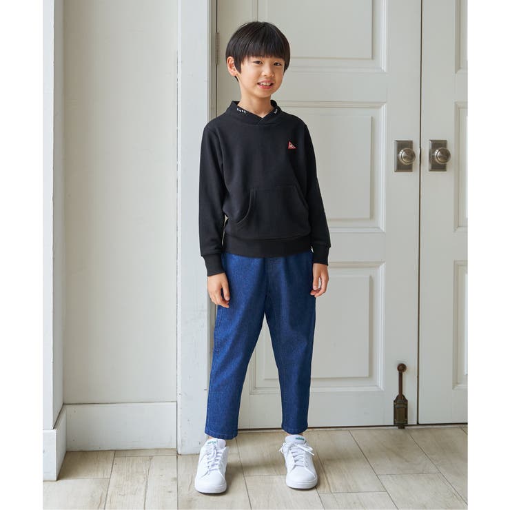 ロープ襟ポケ付き袖ロゴトレーナー（120~160cm） | ikka  | 詳細画像7 