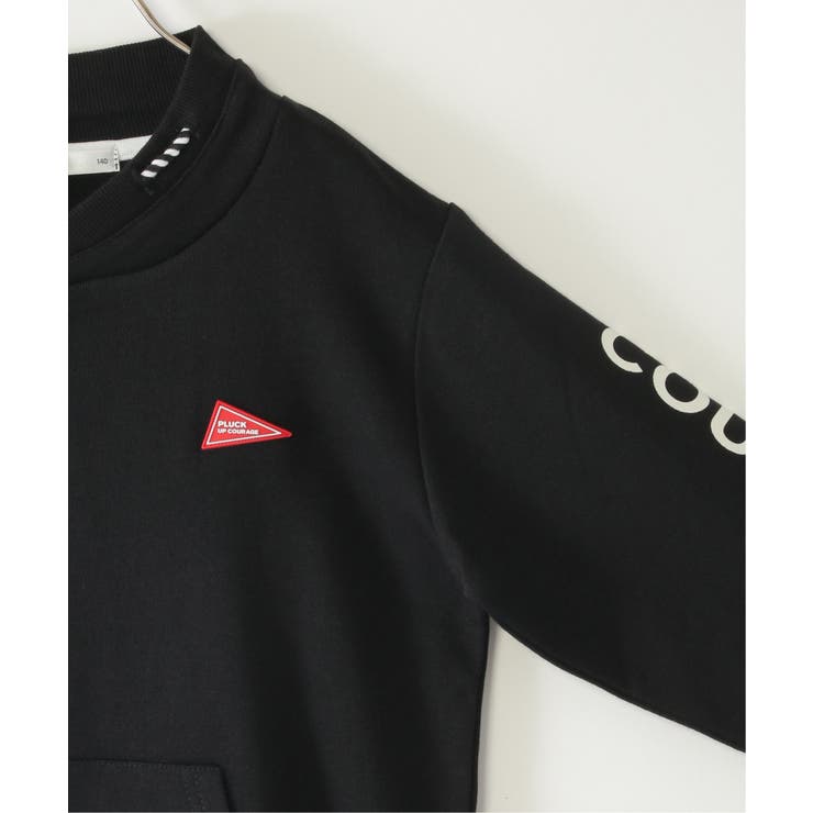 ロープ襟ポケ付き袖ロゴトレーナー（120~160cm） | ikka  | 詳細画像16 