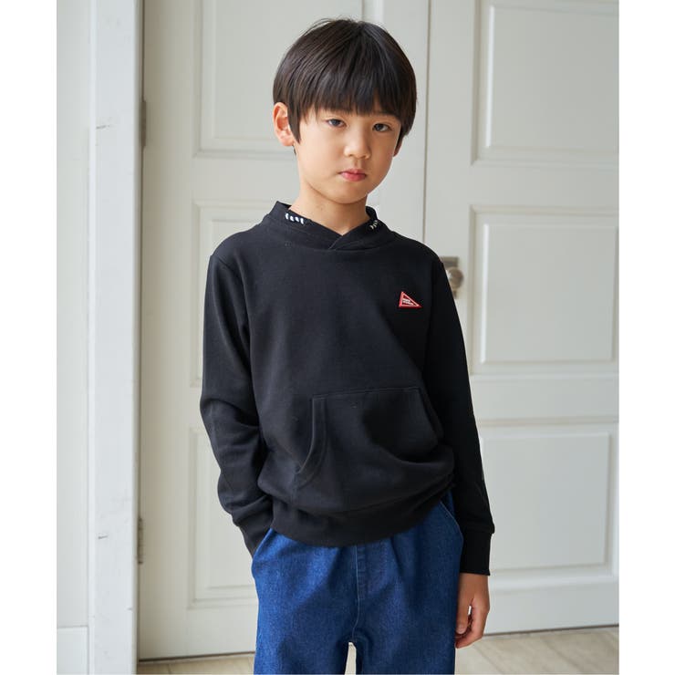 ロープ襟ポケ付き袖ロゴトレーナー（120~160cm） | ikka  | 詳細画像4 