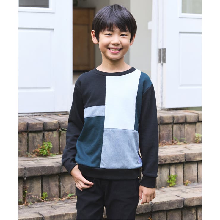 【親子コーデ】フェイクスエードブロックスプルオーバー（120~160cm） | ikka  | 詳細画像9 