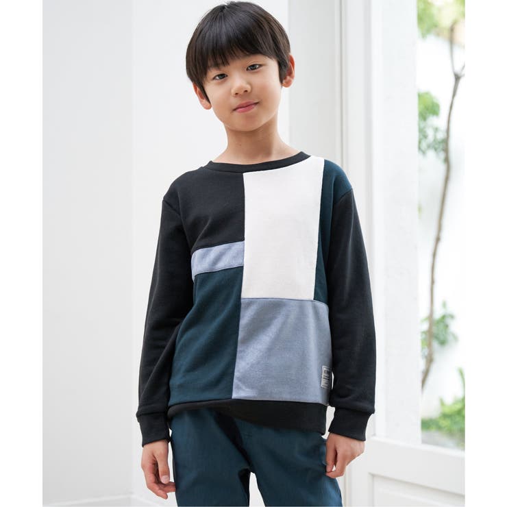 【親子コーデ】フェイクスエードブロックスプルオーバー（120~160cm） | ikka  | 詳細画像13 