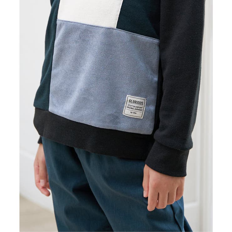 【親子コーデ】フェイクスエードブロックスプルオーバー（120~160cm） | ikka  | 詳細画像16 