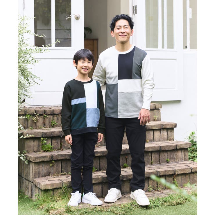 【親子コーデ】フェイクスエードブロックスプルオーバー（120~160cm） | ikka  | 詳細画像2 