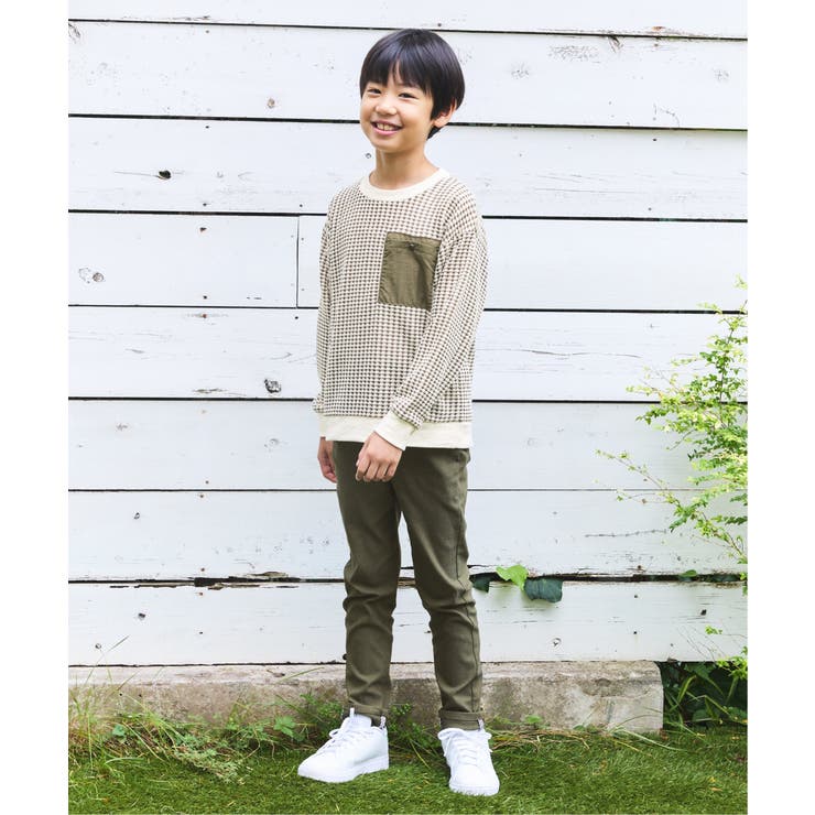 【親子コーデ】ビックワッフルポケ付きプルオーバー（120~160cm） | ikka  | 詳細画像8 