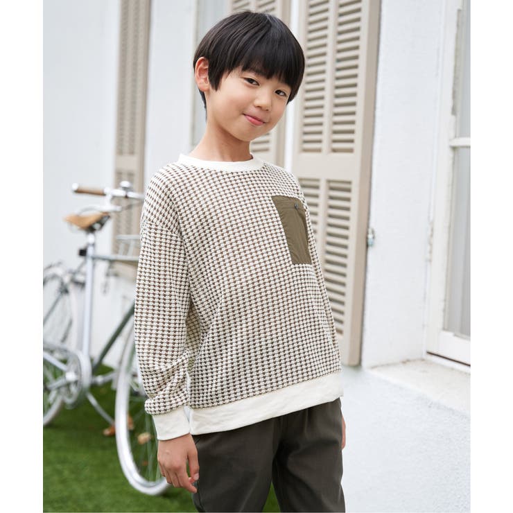 【親子コーデ】ビックワッフルポケ付きプルオーバー（120~160cm） | ikka  | 詳細画像19 