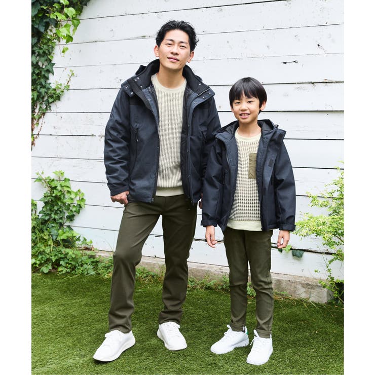 【親子コーデ】ビックワッフルポケ付きプルオーバー（120~160cm） | ikka  | 詳細画像3 