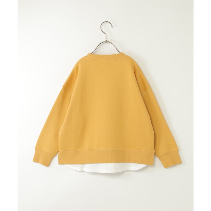 裏起毛レイヤードワッペントレーナー（120~160cm） | ikka  | 詳細画像2 