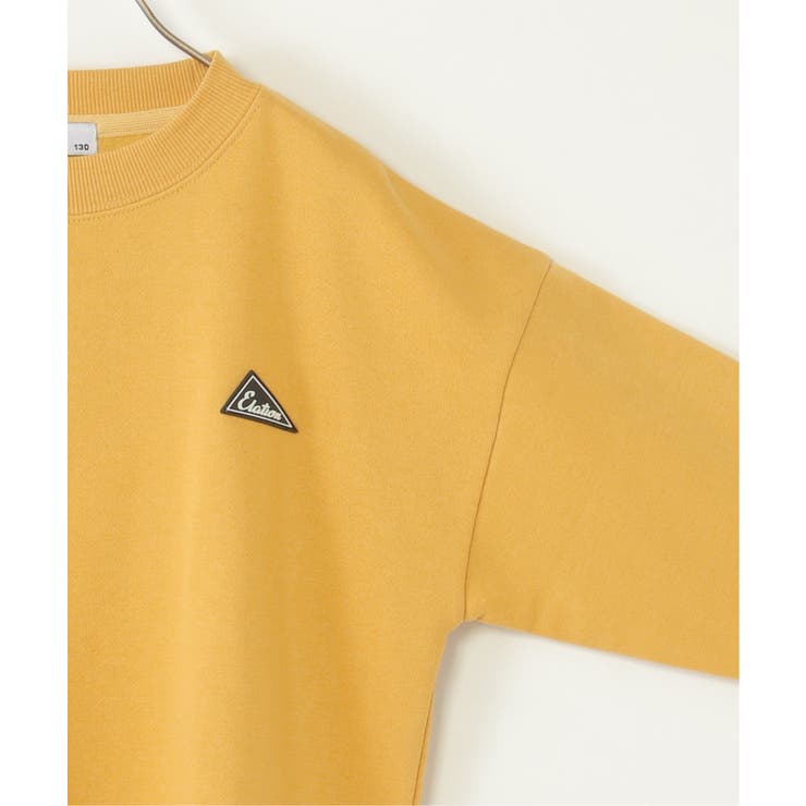 裏起毛レイヤードワッペントレーナー（120~160cm） | ikka  | 詳細画像3 