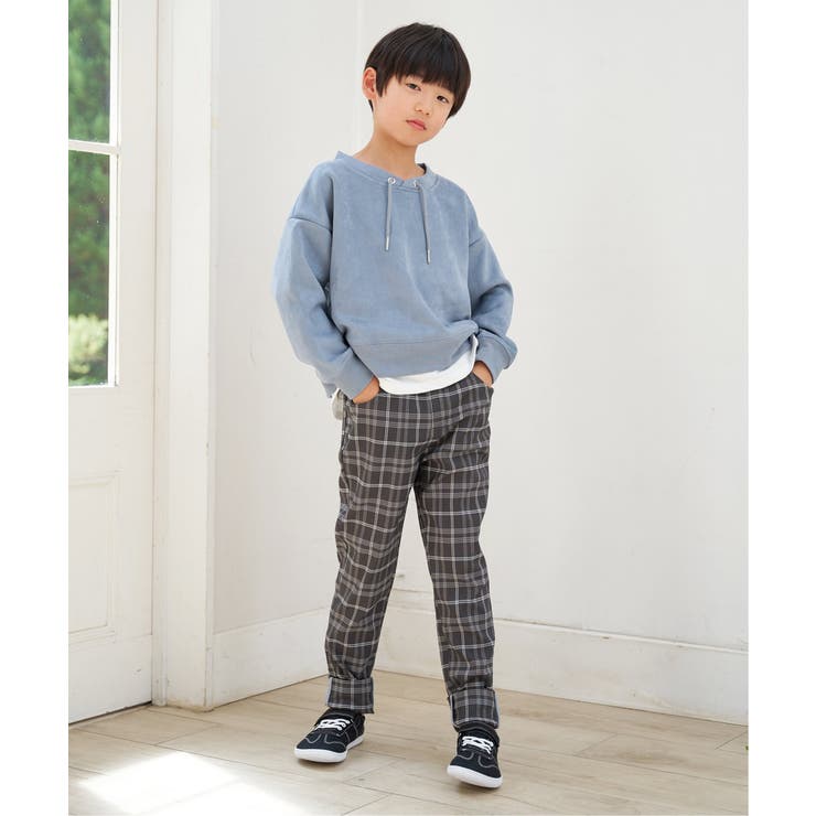 【親子コーデ】フェイクスエードルーイカラーレイヤードプルオーバー（120~160… | ikka  | 詳細画像10 