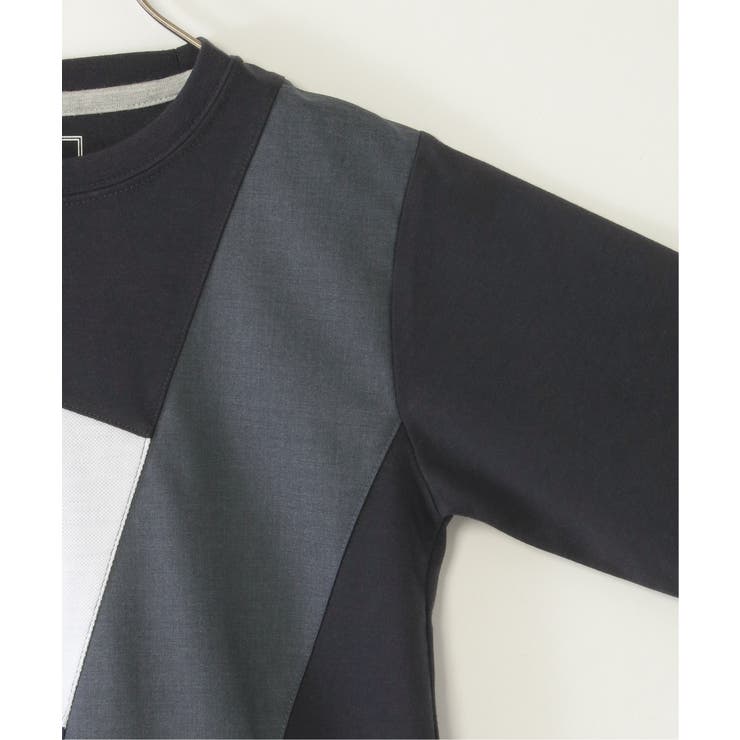 【親子コーデ】7分袖ポンチブロックスTシャツ（120~160cm）  | ikka  | 詳細画像8 