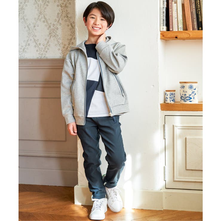 【親子コーデ】7分袖ポンチブロックスTシャツ（120~160cm）  | ikka  | 詳細画像4 