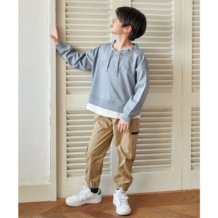 【親子コーデ】カノコダンボールルーイカレッジロゴプルオーバー（120~160cm… | ikka  | 詳細画像12 