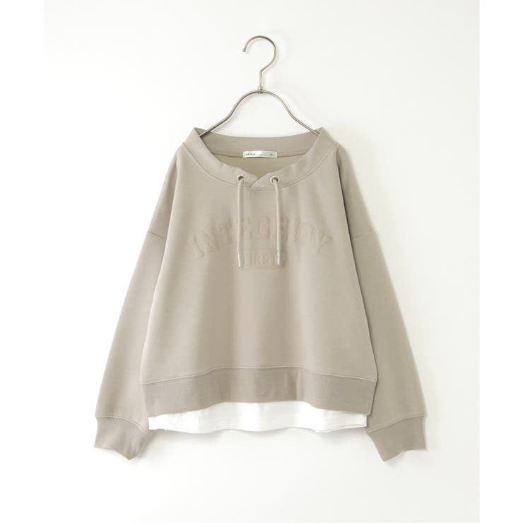 ベージュ | 【親子コーデ】カノコダンボールルーイカレッジロゴプルオーバー（120~160cm… | ikka 