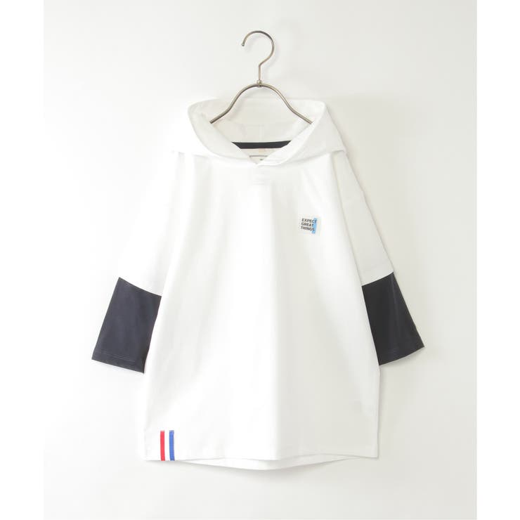 【親子コーデ】冷感6分袖レイヤードパーカー（120~160cm） | ikka  | 詳細画像14 