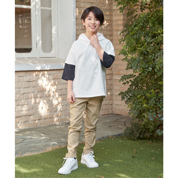 【親子コーデ】冷感6分袖レイヤードパーカー（120~160cm） | ikka  | 詳細画像5 