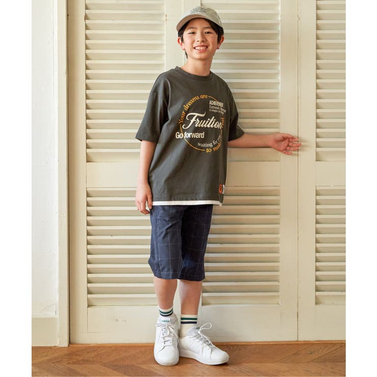 【接触冷感】裾レイヤードプリントTシャツ（120~160cm） | ikka  | 詳細画像10 
