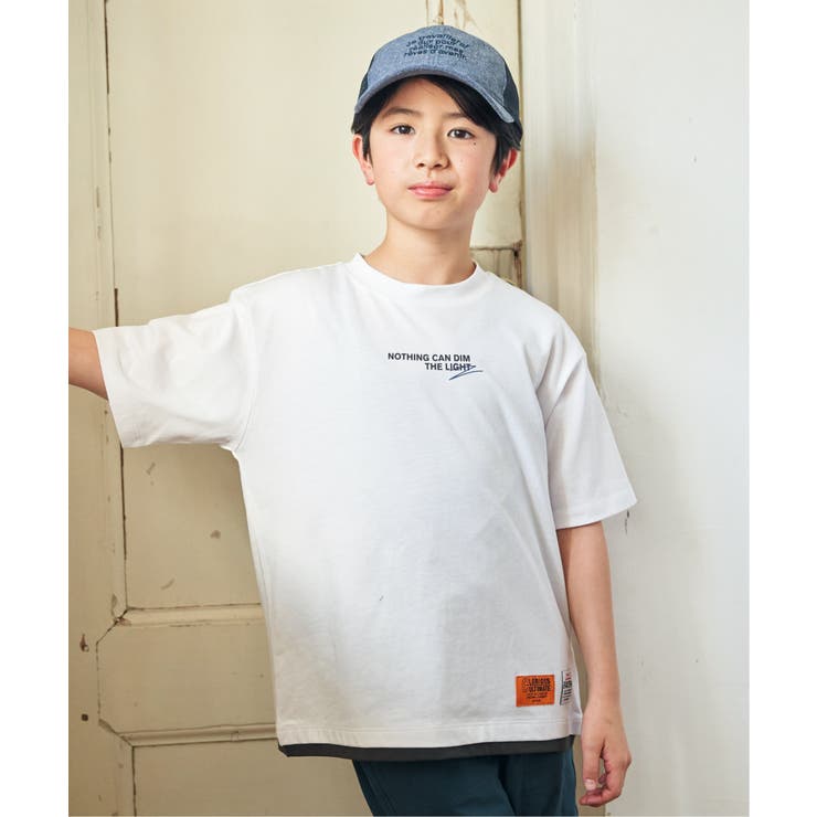 【接触冷感】裾レイヤードプリントTシャツ（120~160cm） | ikka  | 詳細画像15 