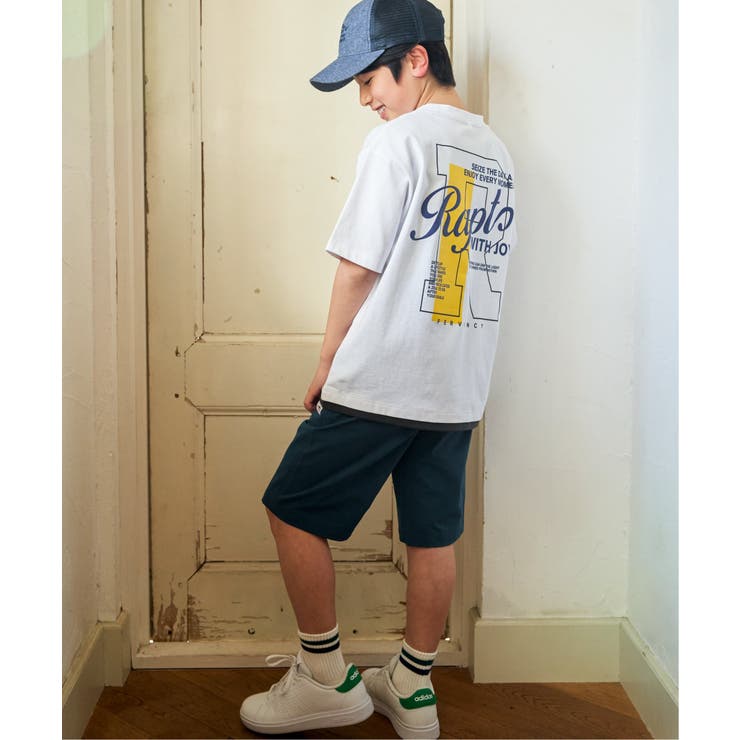 【接触冷感】裾レイヤードプリントTシャツ（120~160cm） | ikka  | 詳細画像20 