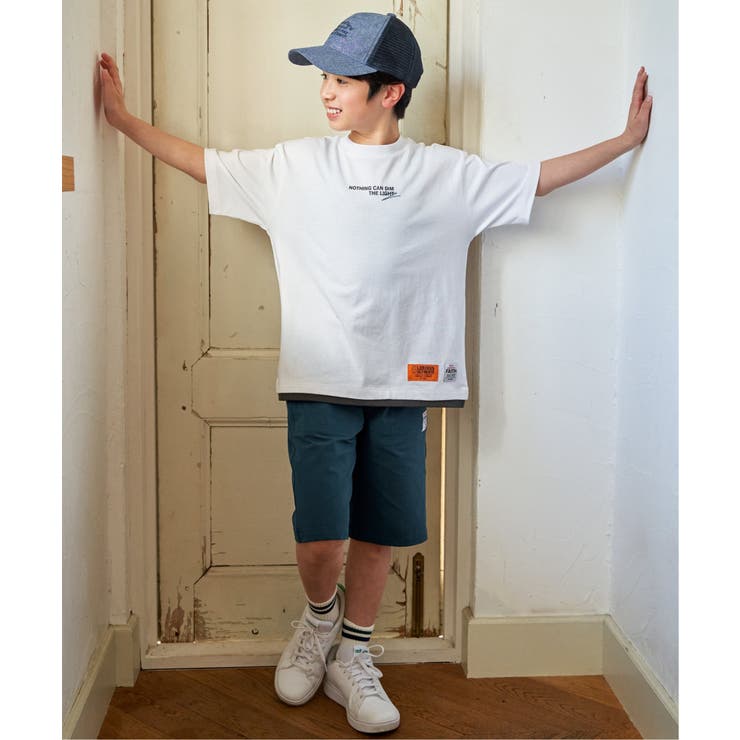 【接触冷感】裾レイヤードプリントTシャツ（120~160cm） | ikka  | 詳細画像23 