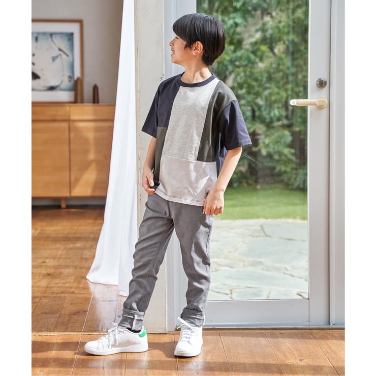 【親子コーデ】冷感ブロックスTシャツ（120~160cm） | ikka  | 詳細画像5 