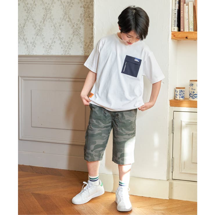 冷感異素材ポケ付きTシャツ（120~160cm） | ikka  | 詳細画像8 