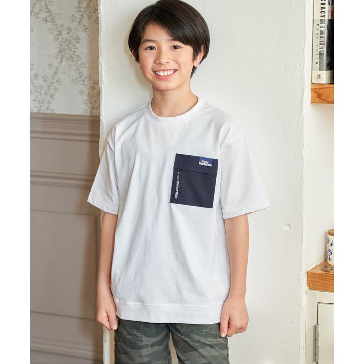 冷感異素材ポケ付きTシャツ（120~160cm） | ikka  | 詳細画像4 