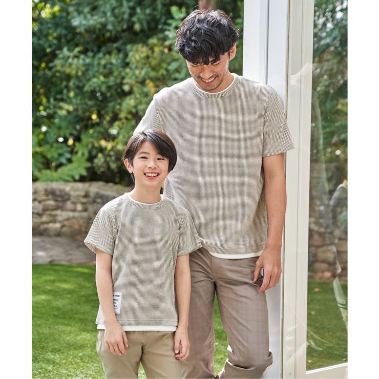 【親子コーデ】冷感ワッフルフェイクTシャツ（120~160cm） | ikka  | 詳細画像7 