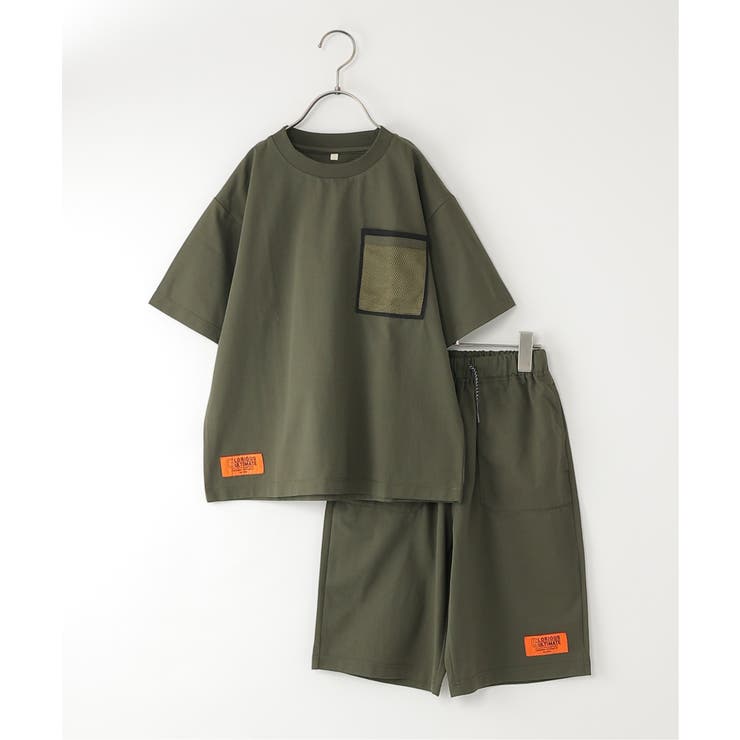 【セットアップ対応】冷感メッシュダブルポケ付きTシャツ（120~160cm） | ikka  | 詳細画像2 